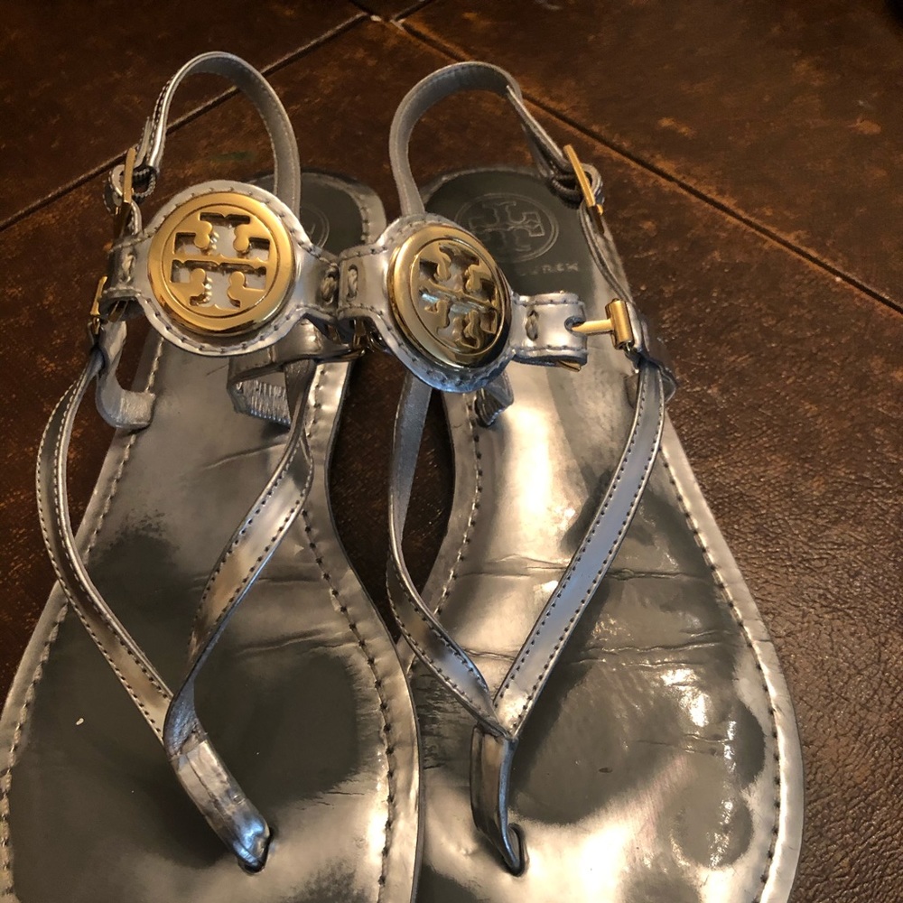 Tory Burch metallic sandals